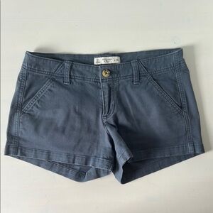 Abercrombie & Fitch Blue Cotton Twill Shorts